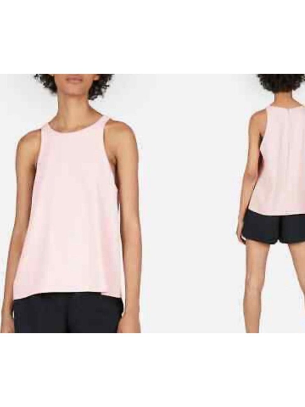 Everlane Japanese Goweave High Neck Cami Top Sleeveless A Line Shape Minimalist